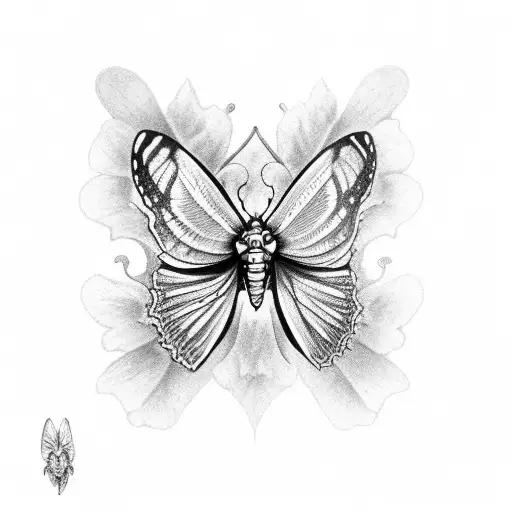 Left Half Butterfly Right Half Skeleton Ish Moth