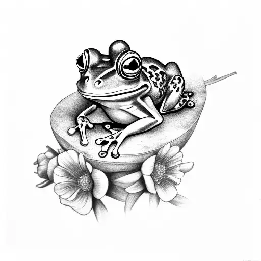 Frog On Flower