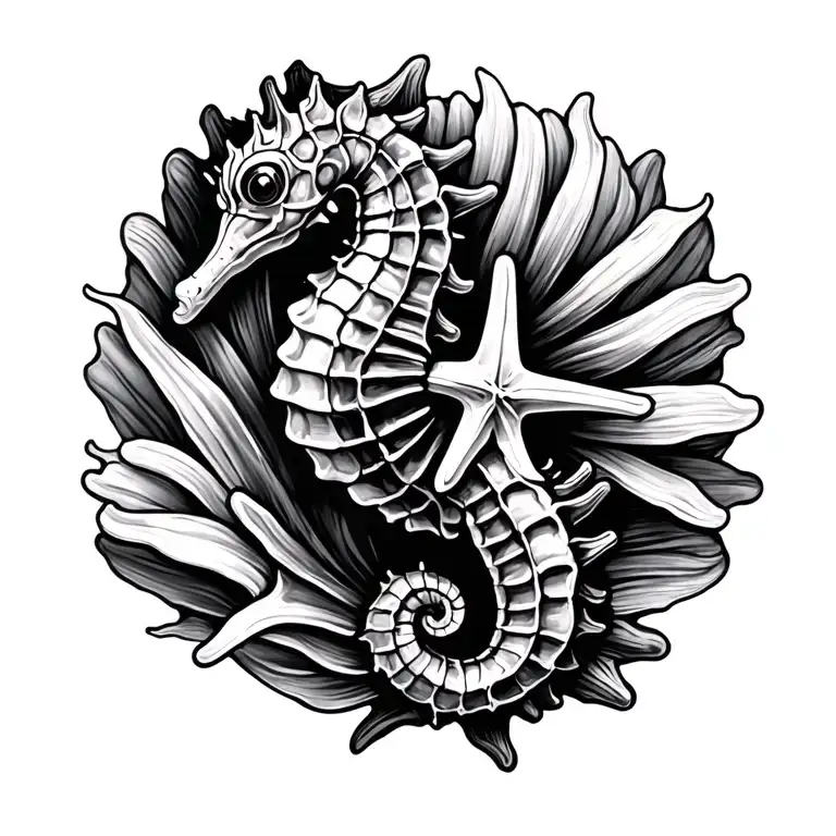 Seahorse Shell Starfish Pretty