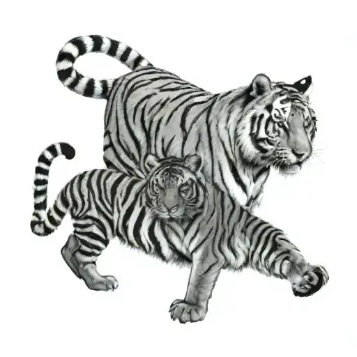 Father Son And Tiger