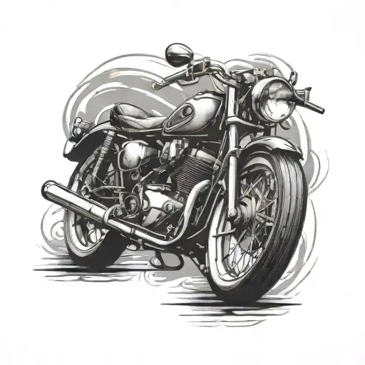 An Intricate Design Combining A Classic Car And A Motorcycle