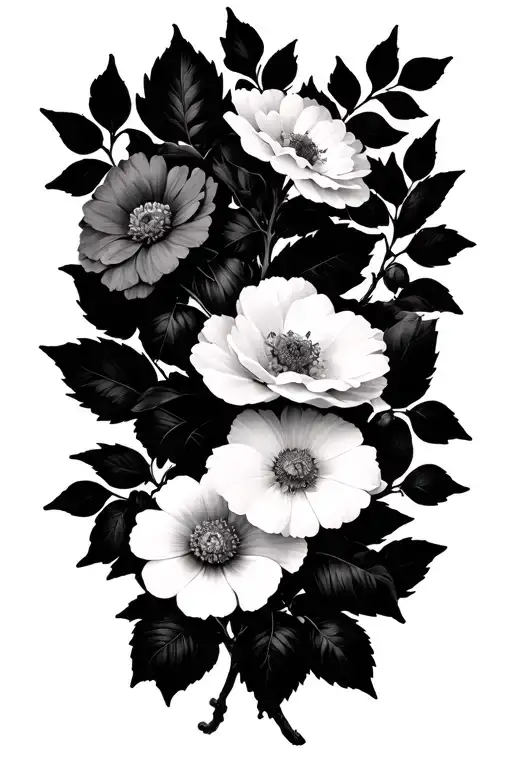 Different Flowers On Vine Loosely