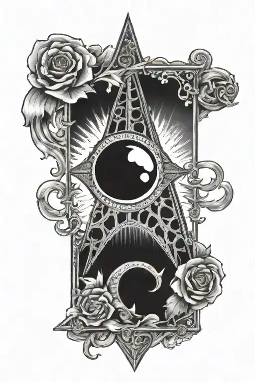 Tarot The Tower Card Burning Eye