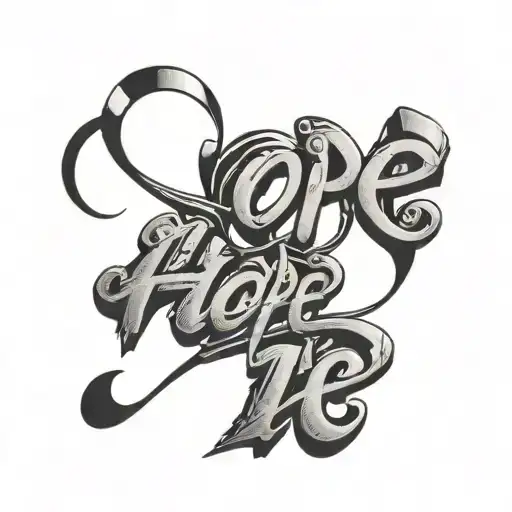 Hope Word With A Bold Design For Wrist