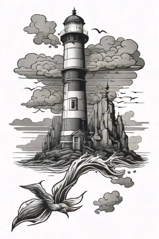 Lighthouse Puzzle Piece Design
