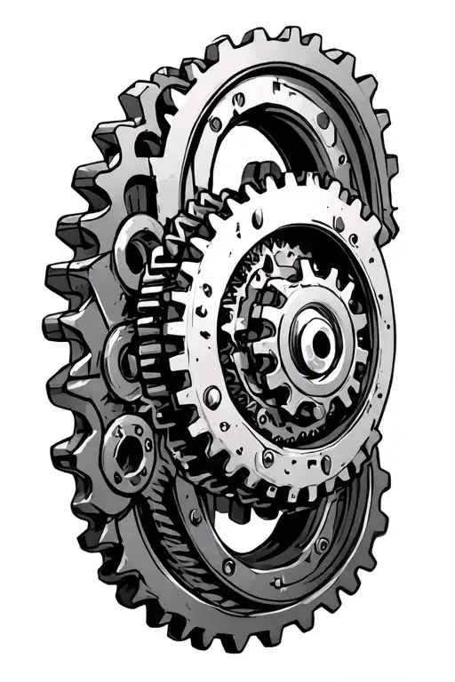 Mechanical Gears Incorporated Within The Design