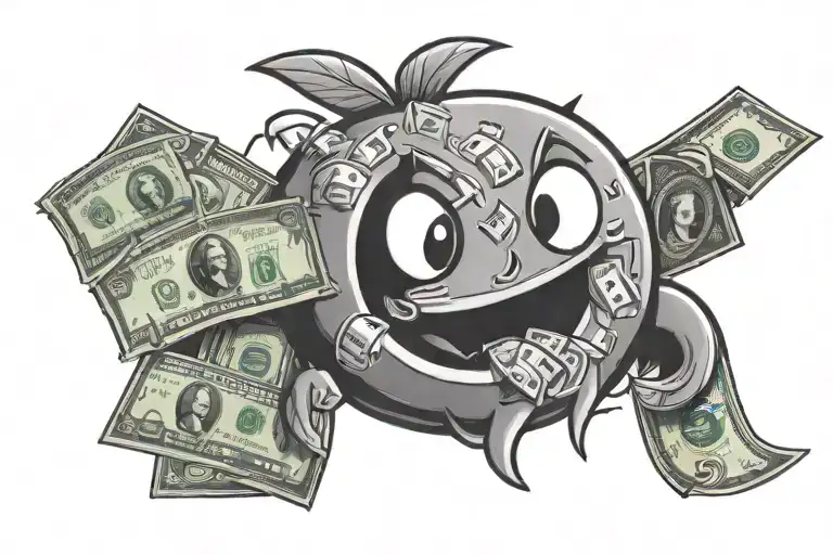 Pac Man Eating Money