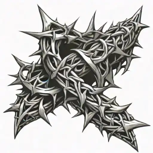 Crown Of Thorns Wrap With Nail Cross