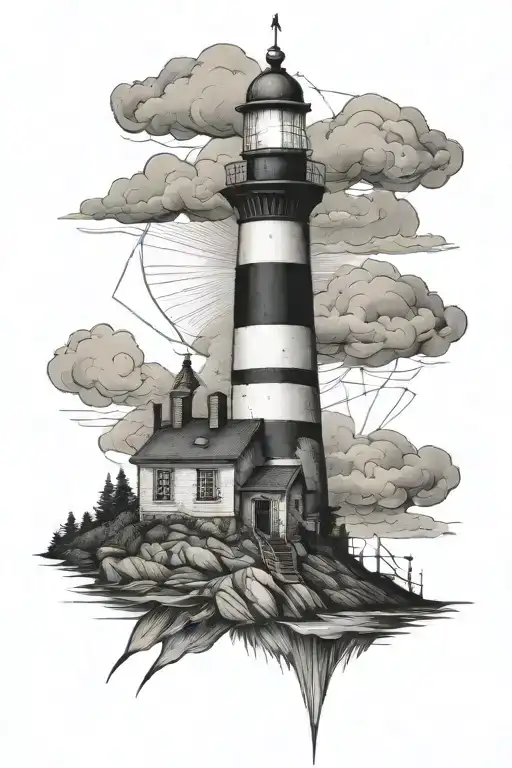 Lighthouse Lines Old Mountain