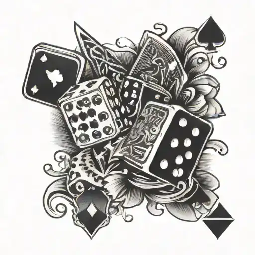 Dice And Playing Cards