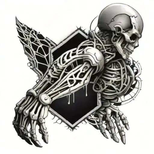 Sci Fi Robot's Skeleton Arm Sleeve