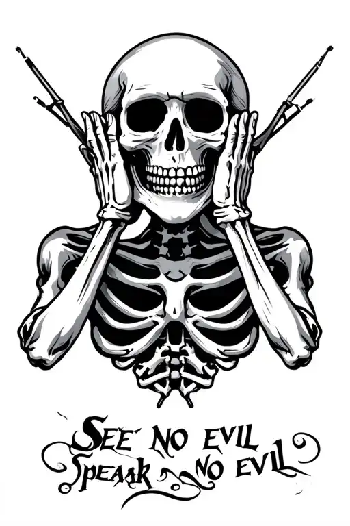 See No Evil Hear No Evil Speak No Evil Skeletons