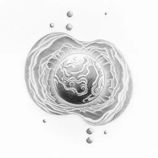 A Tattoo Of A Planet Made Up Of Tiny Microcircuits