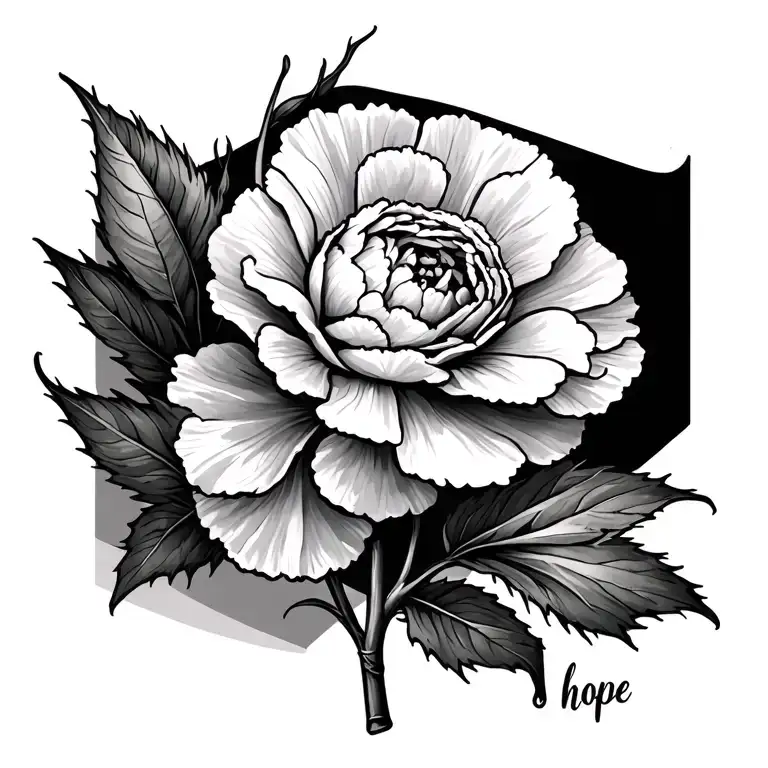 Carnation Stem Says Hope