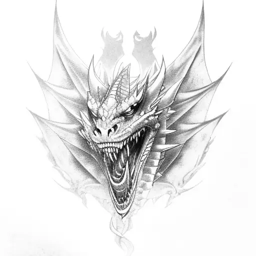 Dragon Twisted Around A Sword