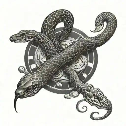 Snake And Poker Chips