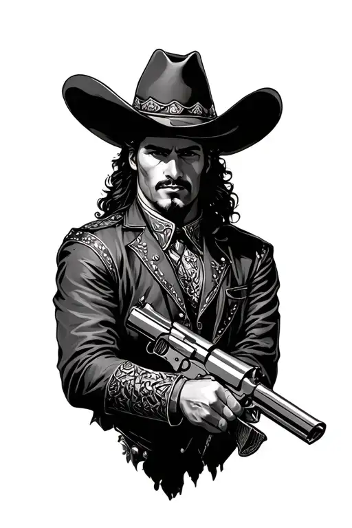 Charro Holding Guns