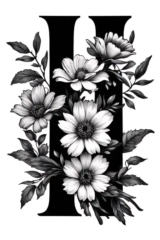 January And July Birth Month Flowers With Letter H