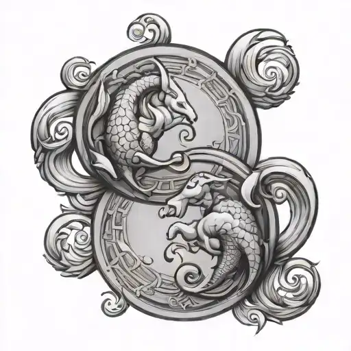 Circle Aries And Pisces