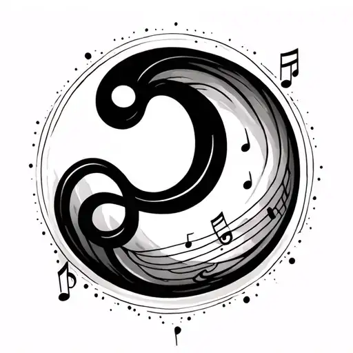 Semicolon Tattoo With The Dot On Top And A Musical Note On The Bottom