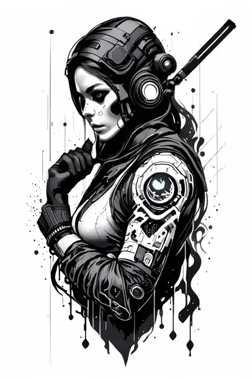Cyberpunk Sleeve Tattoo Design