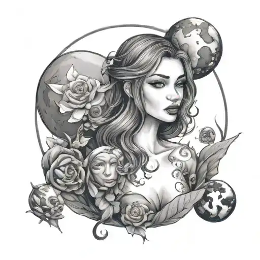 Girl Tatto Planet