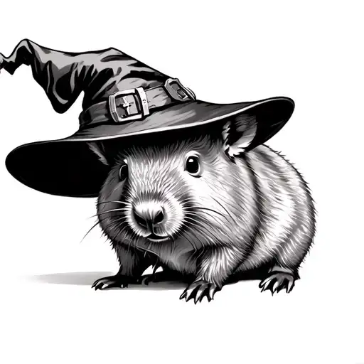 Wombat With A Witch Hat