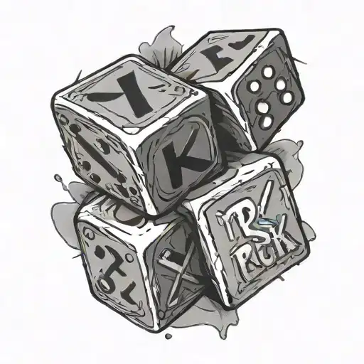 Dice That Say Risk And Rich