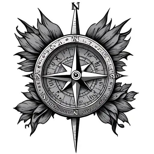 Compass With House And Strength Inspired