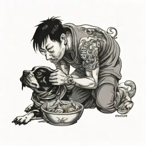 Chinese Person Eating Dog
