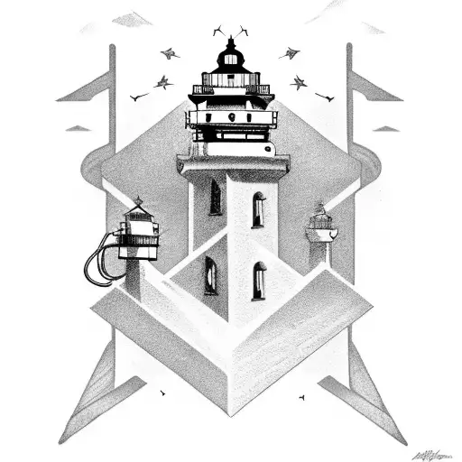 Atlas Holding A Lighthouse On His Shoulders