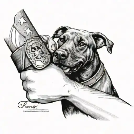 Dog Bites Policeman In The Forearm