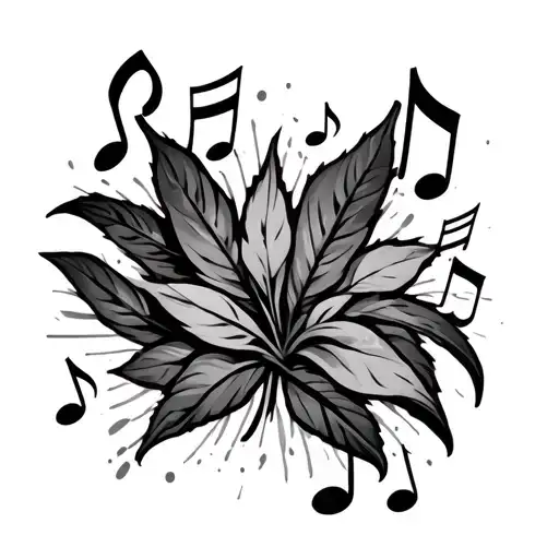 Jamaican Culture And Music Notes Floating