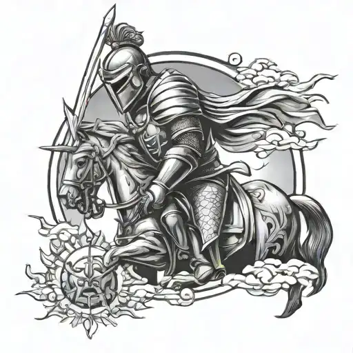 Knight With Sun Instead Of Head