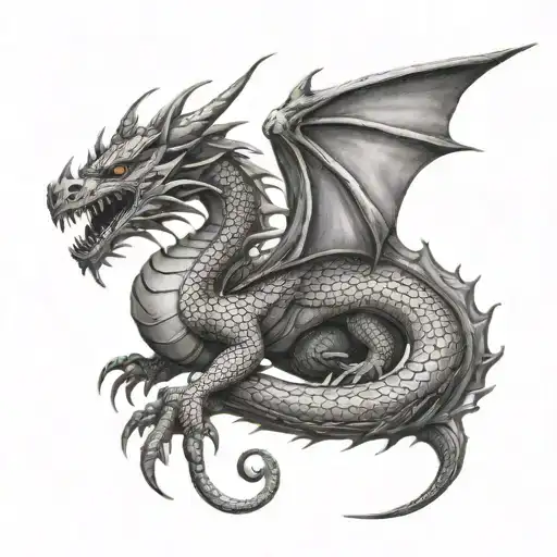 Cool Small Dragon Tattoos On Shoulder