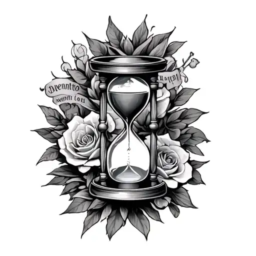 Hourglass With Text Memento Mori Forearm