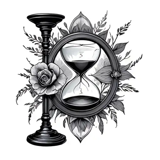 Hourglass With Text Memento Mori