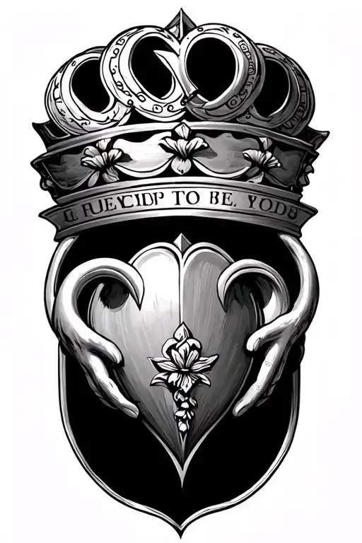 Claddagh Symbol With The Names