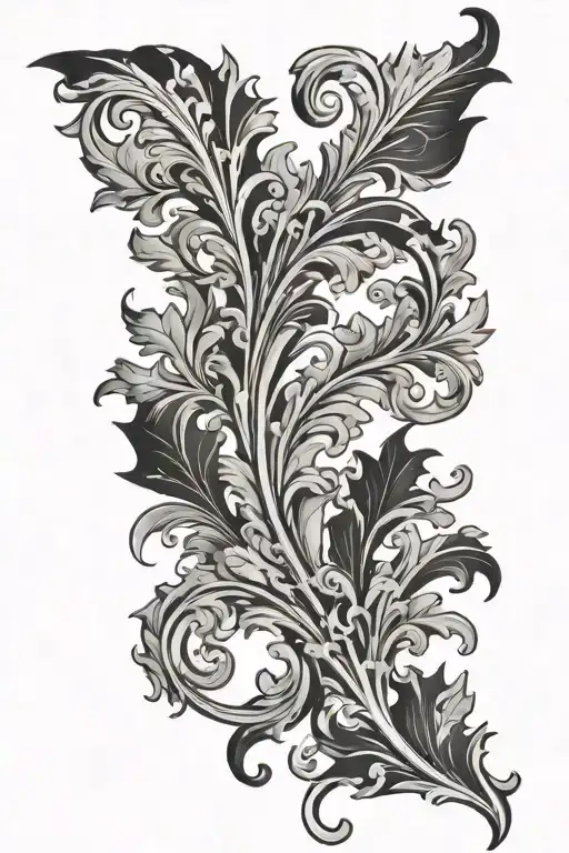 Filigree Acanthus Leaf Sleeve