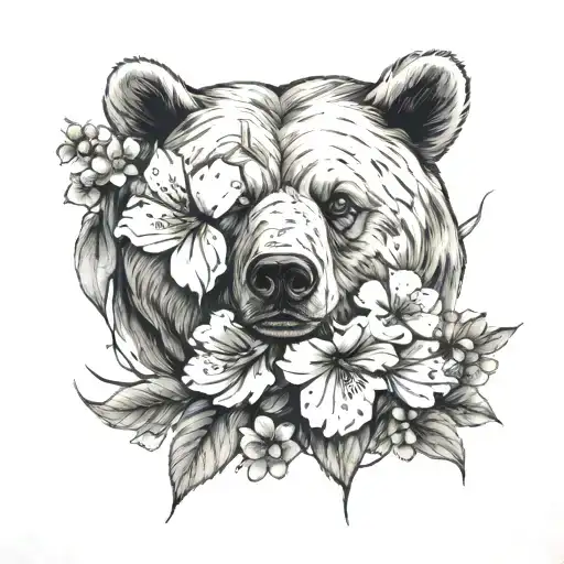 Bear Head Cherry Blossom Flowers