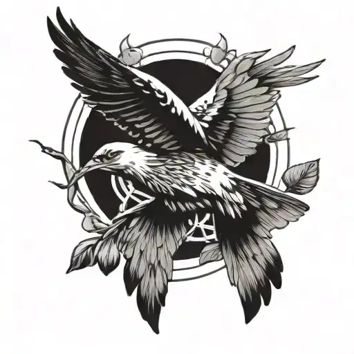 Peace Bird Flying Away