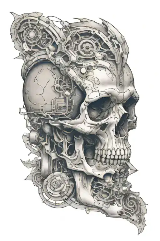 Man`s Skull 3D Blueprint