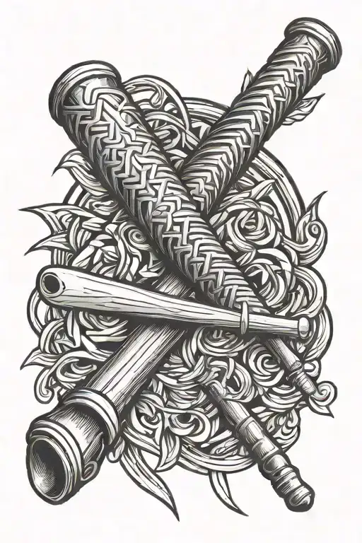 Baseball Bat Intertwined