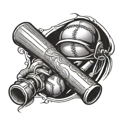 Baseball Bat Ball And Glove