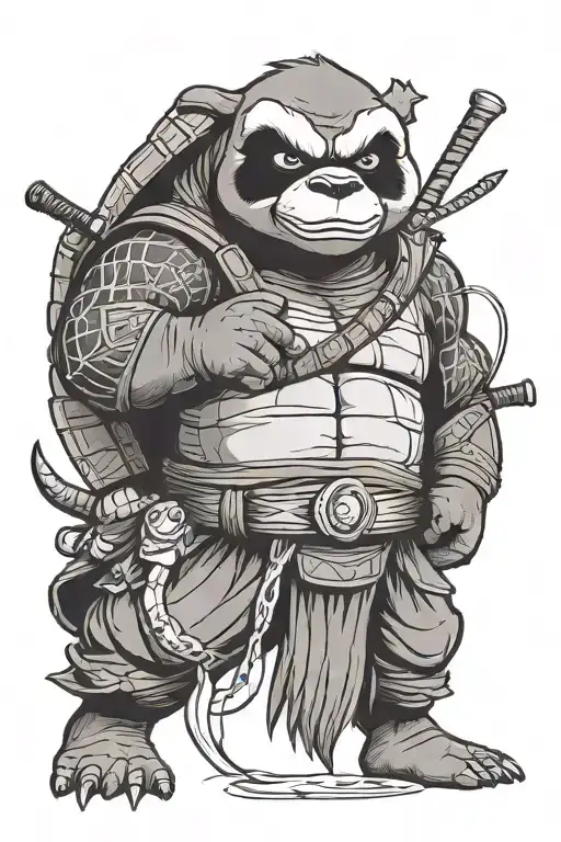Mix Between Kung Du Panda And Ninja Turtle
