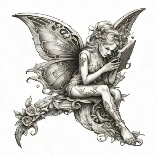 Fairy Reading Book Representing