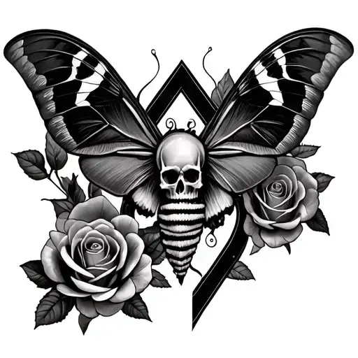 Death Moth Triangle Roses
