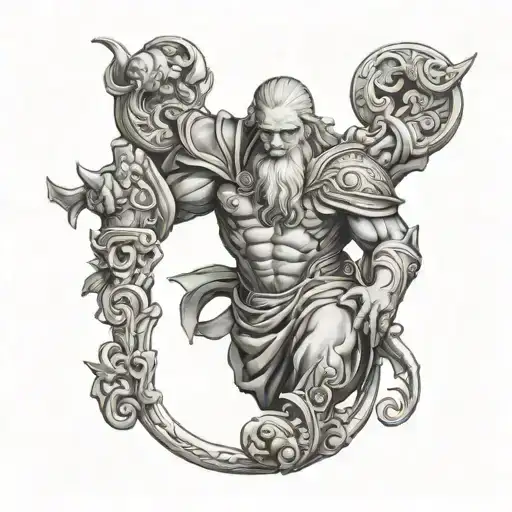 Tattoo God Who After Many Battles Has Reached The Strength Of A God