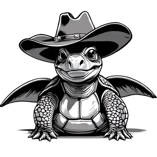 Turtle Wearing Cowboy Hat