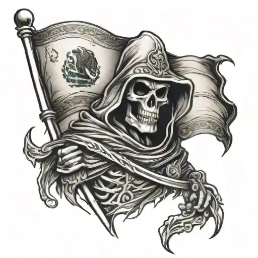 Reaper And Mexican Flag Wrapped